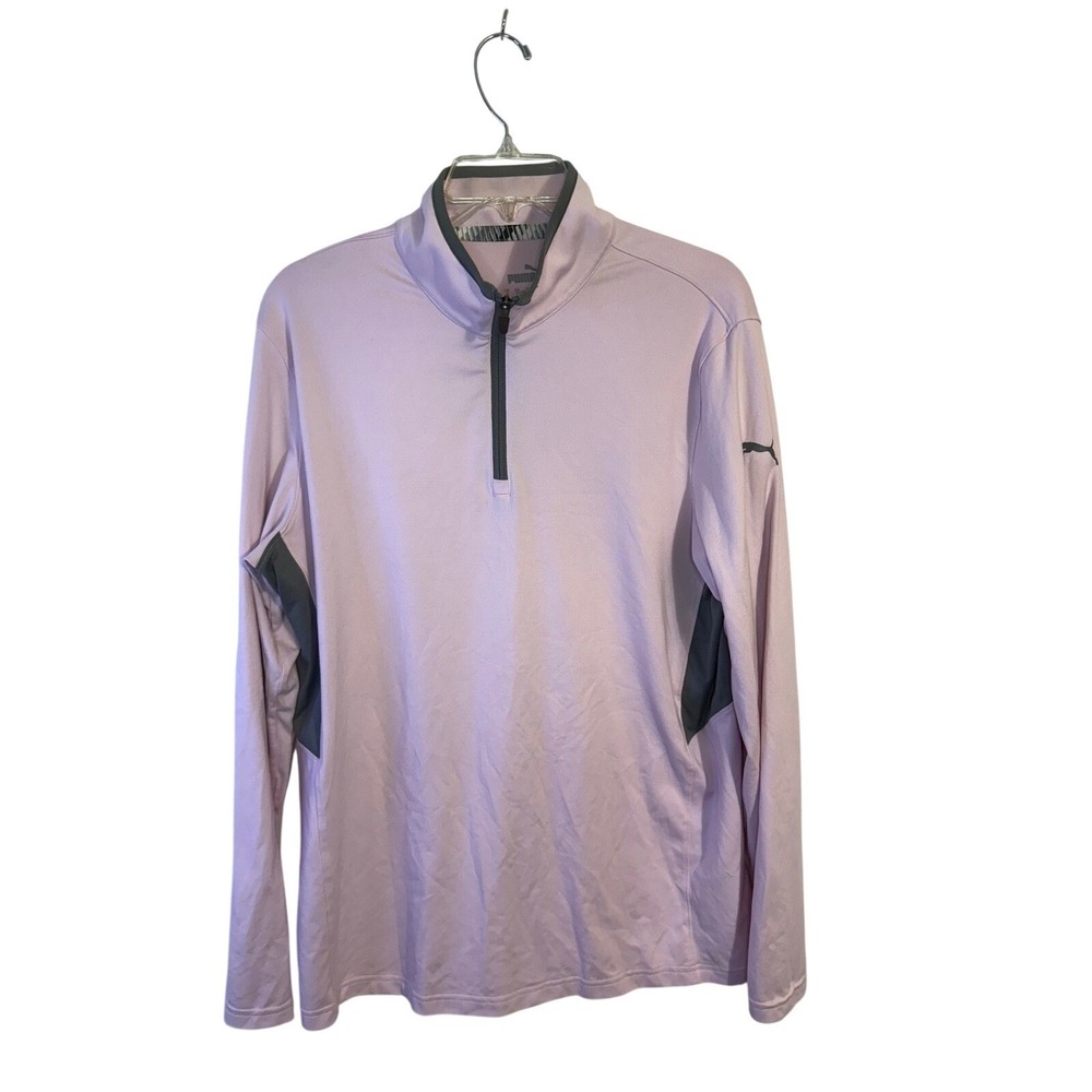 Puma Golf Women's Pink Long Sleeve 1/4 Zip Pullover Shirt Top Size S